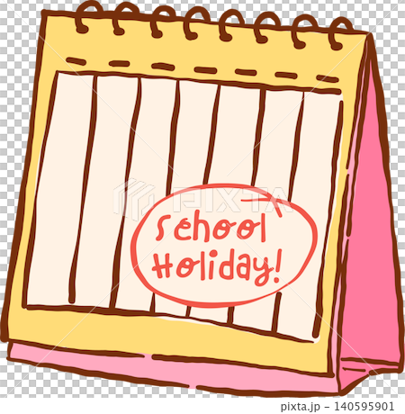 School Holiday Calendar Hand drawn School Holiday Calendar Hand drawn 140595901