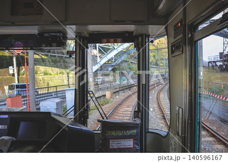 Train Cab Looking Out At Rails And Landscape Nov 27 2025 140596167