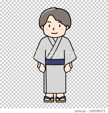 Illustration of a man in a yukata Illustration of a man in a yukata 140596473