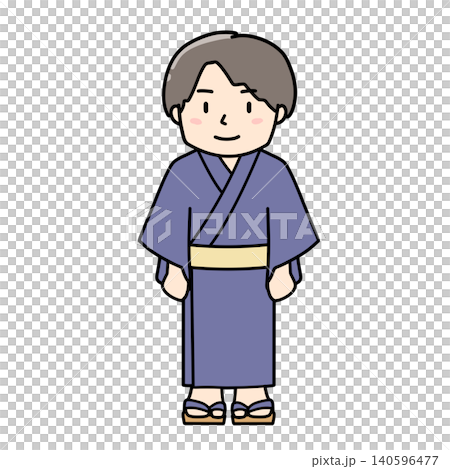 Illustration of a man in a yukata Illustration of a man in a yukata 140596477