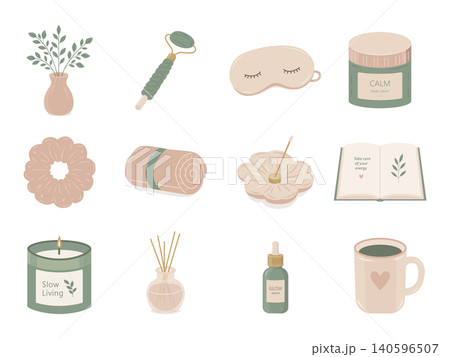 Home Spa and Self Care Elements Set Home Spa and Self Care Elements Set 140596507