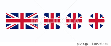 UK National Flag Set in Different Shapes. United Kingdom, Great Britain, England Symbol Collection UK National Flag Set in Different Shapes. United Kingdom, Great Britain, England Symbol Collection 140596840