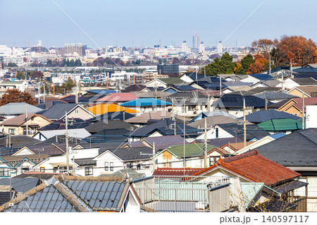 【東京都 日野市】郊外の住宅地の風景 【東京都 日野市】郊外の住宅地の風景 140597117