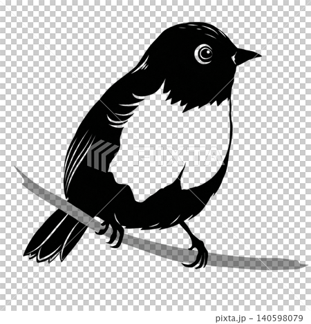 一幅剪紙風格的可愛、圓潤的日本繡眼鳥插圖。 一幅剪紙風格的可愛、圓潤的日本繡眼鳥插圖。 140598079