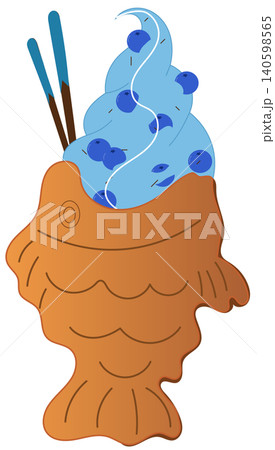 blue blueberry taiyaki blue blueberry taiyaki 140598565