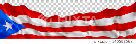 The flag of Puerto Rico is displayed with a clear background. The vibrant colors and design create a striking visual that represents the culture and identity of Puerto Rico The flag of Puerto Rico is displayed with a clear background. The vibrant colors and design create a striking visual that represents the culture and identity of Puerto Rico 140598568