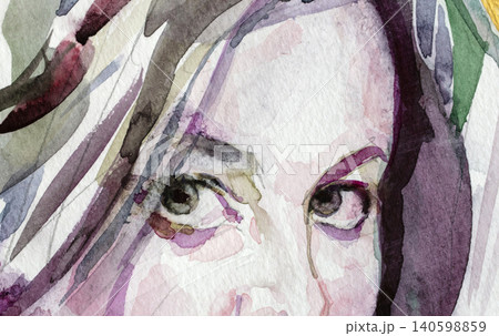 oil painting, female portrait, handmade 140598859