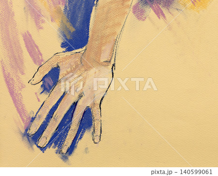human's figure, pencil drawing illustration, sketch 140599061