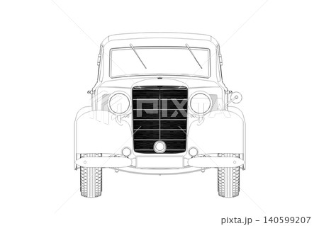 car outline drawing, sketch, contour image car outline drawing, sketch, contour image 140599207