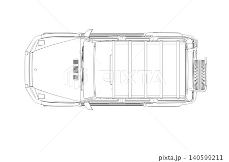 car outline drawing, sketch, contour image car outline drawing, sketch, contour image 140599211