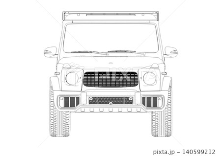 car outline drawing, sketch, contour image car outline drawing, sketch, contour image 140599212
