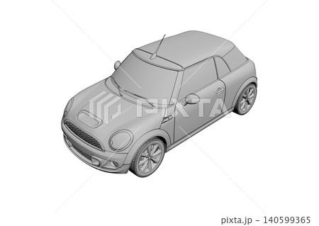 car isolated on transparent background, 3d illustration, cg render 140599365