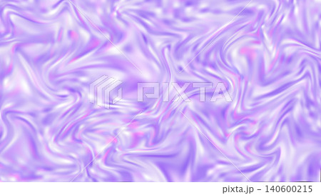 Abstract Iridescent Silk Fabric Texture, Purple Holographic 3D Surface with Glossy Satin Folds 140600215