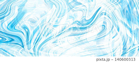 Abstract Cyan and White Marble Swirl Background with Fluid Wave Texture 140600313