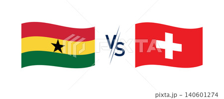 Ghana Versus Switzerland Flags Concept Illustration For Match, Comparison And International Relations Ghana Versus Switzerland Flags Concept Illustration For Match, Comparison And International Relations 140601274