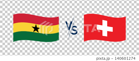 Ghana Versus Switzerland Flags Concept Illustration For Match, Comparison And International Relations Ghana Versus Switzerland Flags Concept Illustration For Match, Comparison And International Relations 140601274