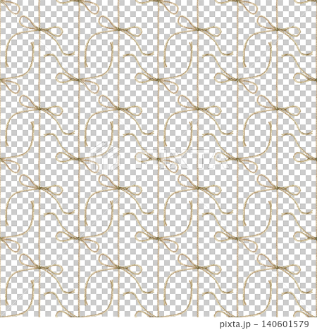 Seamless pattern with rope and a bow tied from it on a isolated background . Watercolor rustic twine ornament for holiday gift wrapping paper, parcel packaging design, maritime textiles, scrapbooking Seamless pattern with rope and a bow tied from it on a isolated background . Watercolor rustic twine ornament for holiday gift wrapping paper, parcel packaging design, maritime textiles, scrapbooking 140601579