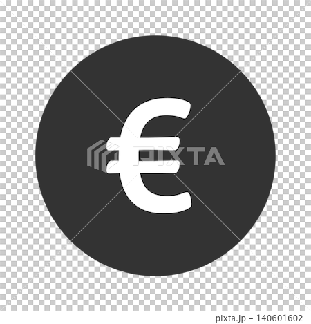 歐元貨幣圖標黑色簡約硬幣 歐元貨幣圖標黑色簡約硬幣 140601602