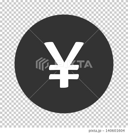 日元貨幣圖示 - 黑色 - 簡約 - 硬幣 日元貨幣圖示 - 黑色 - 簡約 - 硬幣 140601604