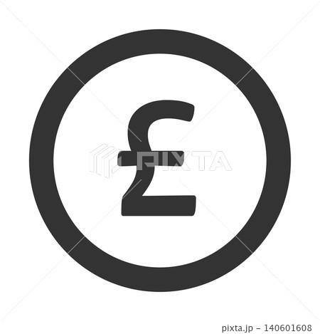 £ ポンド お金アイコン 黒色 シンプル 硬貨 £ ポンド お金アイコン 黒色 シンプル 硬貨 140601608