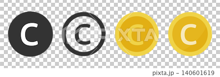 Money icon set: Simple gold and black gold coins Money icon set: Simple gold and black gold coins 140601619