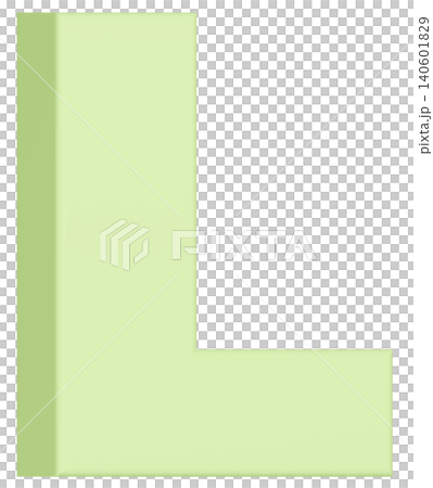 3D Material_Alphabet_L_Light Green 140601829