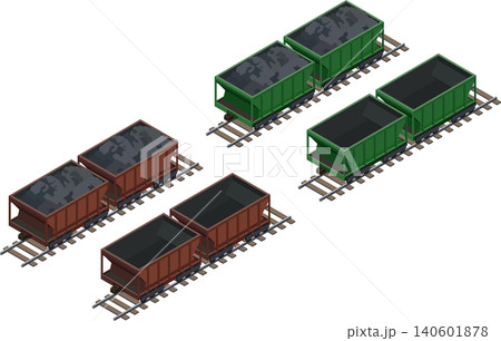 Coal freight train carriage set Coal freight train carriage set 140601878