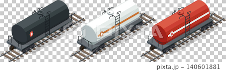 Oil tanker freight train carriage set Oil tanker freight train carriage set 140601881