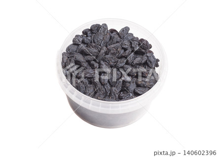 Dried fruits black raisins. Dried grapes 140602396