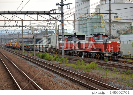 東海道線を走るDD511191重連レール輸送列車 東海道線を走るDD511191重連レール輸送列車 140602701