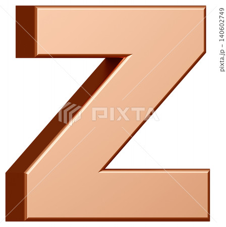 3D素材_アルファベット_Z_金 3D素材_アルファベット_Z_金 140602749
