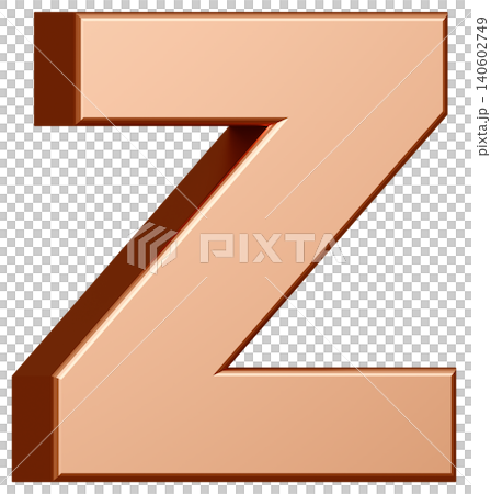 3D素材_アルファベット_Z_金 3D素材_アルファベット_Z_金 140602749