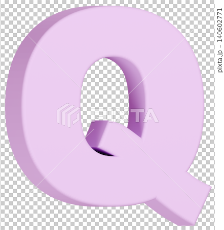 3D材質_字母_Q_紫色 3D材質_字母_Q_紫色 140602771