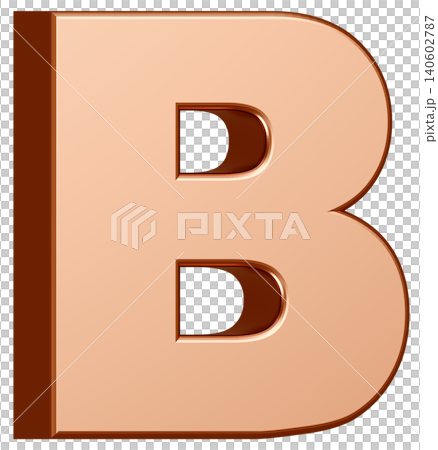3D材質_字母_B_金色 3D材質_字母_B_金色 140602787