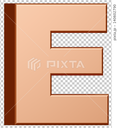 3D Material_Alphabet_E_Gold 3D Material_Alphabet_E_Gold 140602790