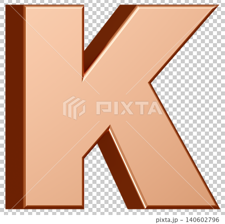 3D材質_字母_K_金色 140602796