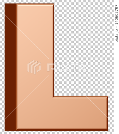 3D材質_字母_L_金色 3D材質_字母_L_金色 140602797
