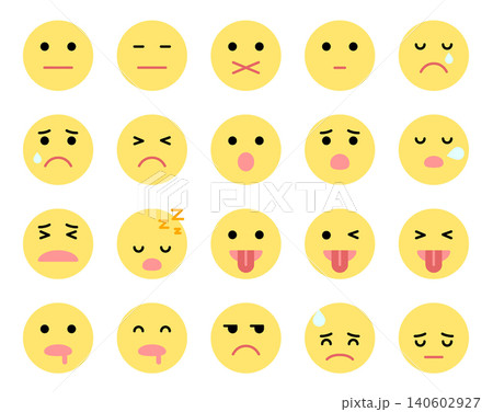 Emoji Icon Set - Flat Color 140602927