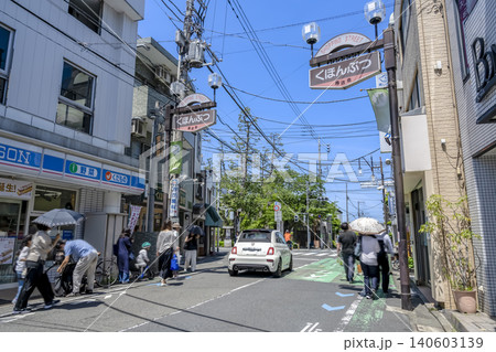 東京都世田谷区九品仏 くほんぶつ商店街と浄真寺参道入口 東京都世田谷区九品仏 くほんぶつ商店街と浄真寺参道入口 140603139