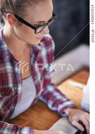 Woman, laptop or writing as freelance, research or social media blog in business for remote work. Professional, female writer or typing on computer in digital, creative or communication on web email Woman, laptop or writing as freelance, research or social media blog in business for remote work. Professional, female writer or typing on computer in digital, creative or communication on web email 140603914