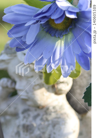 Angel Statue and Flower in Whitehouse City Cemetery in East TX 140605389