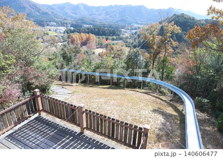 多可町余暇村公園 妙見スカイローラー 展望台風景(兵庫県 巨大すべり台) 多可町余暇村公園 妙見スカイローラー 展望台風景(兵庫県 巨大すべり台) 140606477