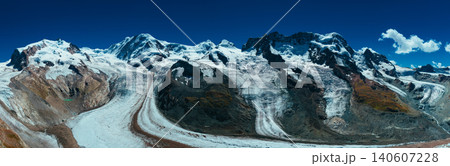 High Alps mountains with glacier panoramic view High Alps mountains with glacier panoramic view 140607228