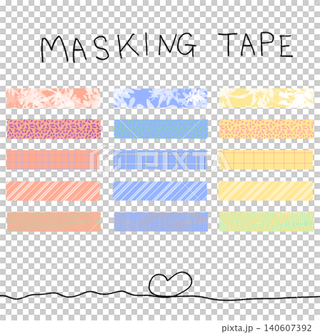 Colorful masking tape material set Colorful masking tape material set 140607392