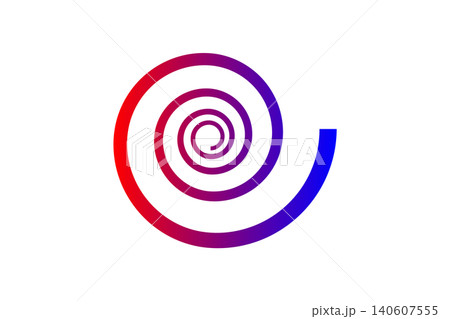Colorful Gradient Spiral Abstract Swirl Logo Concept With Red To Blue Transition 140607555