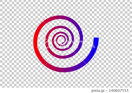 Colorful Gradient Spiral Abstract Swirl Logo Concept With Red To Blue Transition 140607555