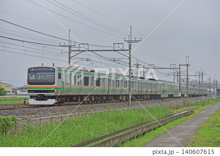 東北本線 栗橋ー東鷲宮 JR東日本 E231系1000番台 U526編成(小山) 東北本線 栗橋ー東鷲宮 JR東日本 E231系1000番台 U526編成(小山) 140607615