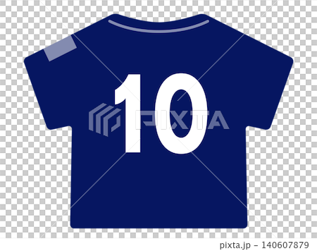 Soccer sports jersey with number 10, navy blue / Vector material Soccer sports jersey with number 10, navy blue / Vector material 140607879