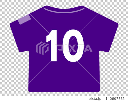 サッカースポーツ背番号10の紫色ユニフォームイラスト/ベクター素材 サッカースポーツ背番号10の紫色ユニフォームイラスト/ベクター素材 140607883