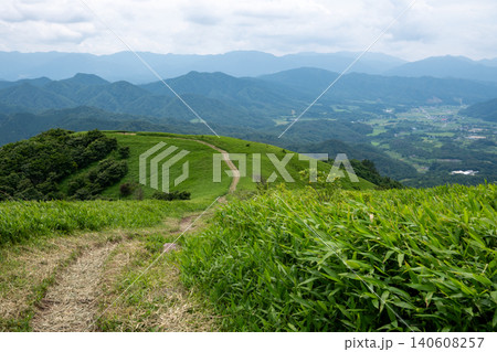 日本の岡山県真庭市の下蒜山の美しい風景 日本の岡山県真庭市の下蒜山の美しい風景 140608257